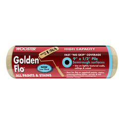 Wooster Golden Flo Fabric 9 in. W X 1/2 in. Paint Roller Cover 1 pk