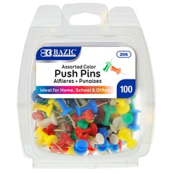Bazic Products Regular Assorted Color Push Pins 100 pk