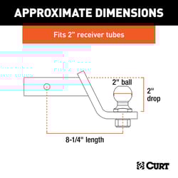 Curt 7500 lb. cap. 2 in. Ball Mount Kit