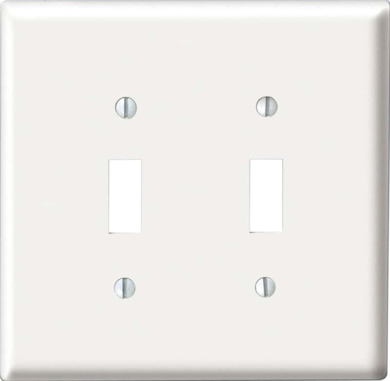 Leviton White 2 gang Nylon Toggle Wall Plate 1 pk - Ace Hardware