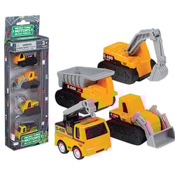 Playmaker Toys Die-Cast Car Pack Construction Trucks Die Cast 4 pc