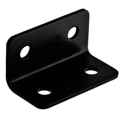 Hampton 1-5/8 in. H X 3 in. W X 1/8 in. D Black Steel Wide Corner Brace