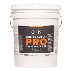 C+K Contractor Pro Semi-Gloss Tint Base Mid-Tone Base Paint Exterior 5 gal
