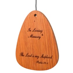 Wind River In Loving Memory Silver Aluminum/Wood 30 in. Wind Chime