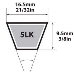 Mitsuboshi Super KB 5LK790 V-Belt 0.63 in. W X 79 in. L For Riding Mowers
