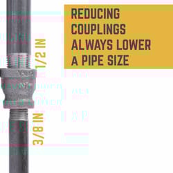 STZ Industries 1/2 in. FIP each X 3/8 in. D FIP Black Malleable Iron Reducing Coupling