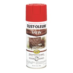 Rust-Oleum Stops Rust Satin Heritage Red Spray Paint 12 oz
