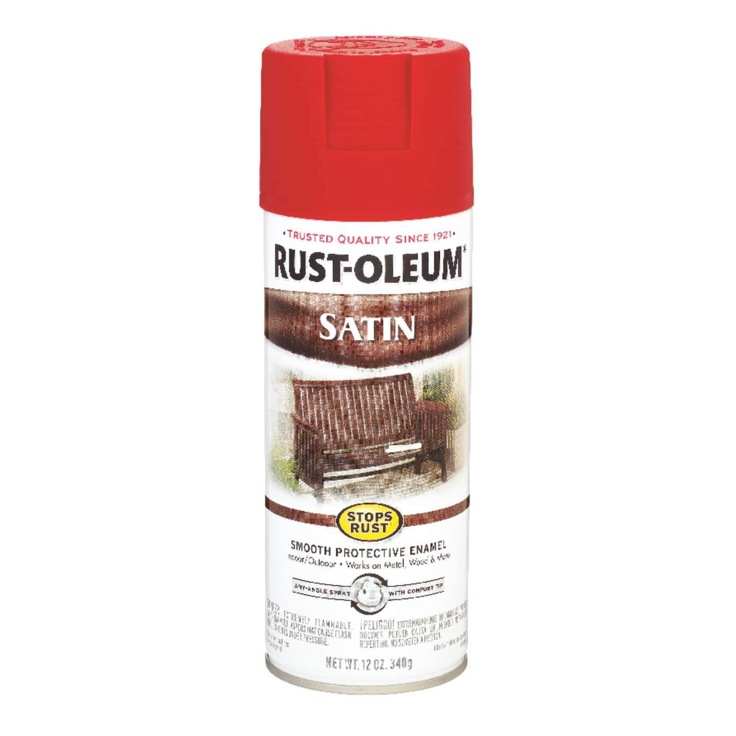 RustOleum Stops Rust Satin Heritage Red Spray Paint 12 oz Ace Hardware