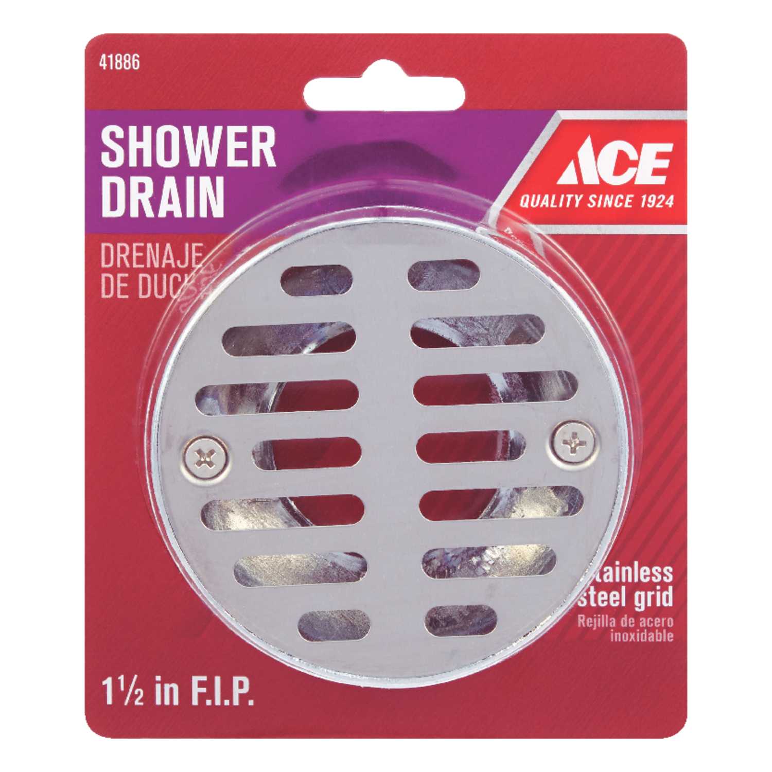 Ace 11/2 in. Dia. Stainless Steel Shower Drain Ace Hardware