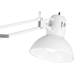Globe Electric Architect 31.5 in. Gloss White Swing Arm Lamp