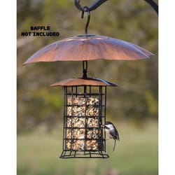 Songbird Essentials Songbird Metal Roof Suet Log Bird Feeder