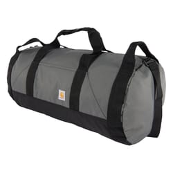 Carhartt Rain Defender Gray Classic Round Duffle Bag 24 in. H X 12 in. W