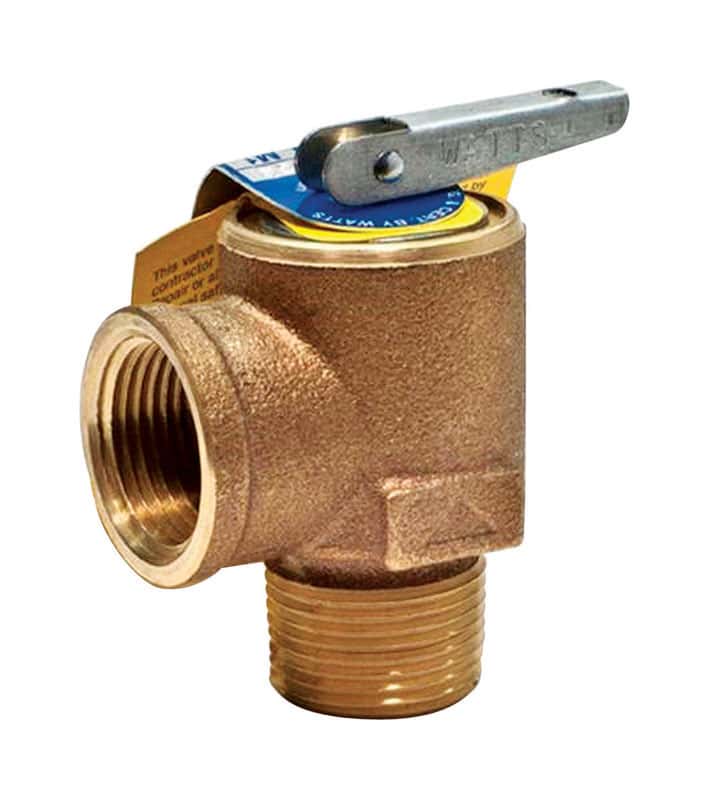 Watts 3 4 In Fpt X 3 4 Mpt Brass Boiler Pressure Relief Valve Ace Hardware