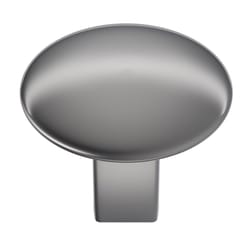 Amerock Riva Contemporary Oval Cabinet Knob 1-1/4 in. D 1-1/16 in. Polished Chrome 1 pk
