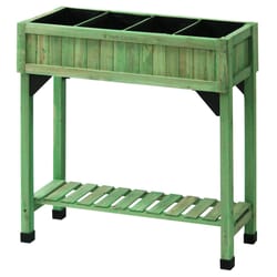 VegTrug 31.49 in. H X 30.7 in. W X 12.28 in. D Cedar Garden Planter Green