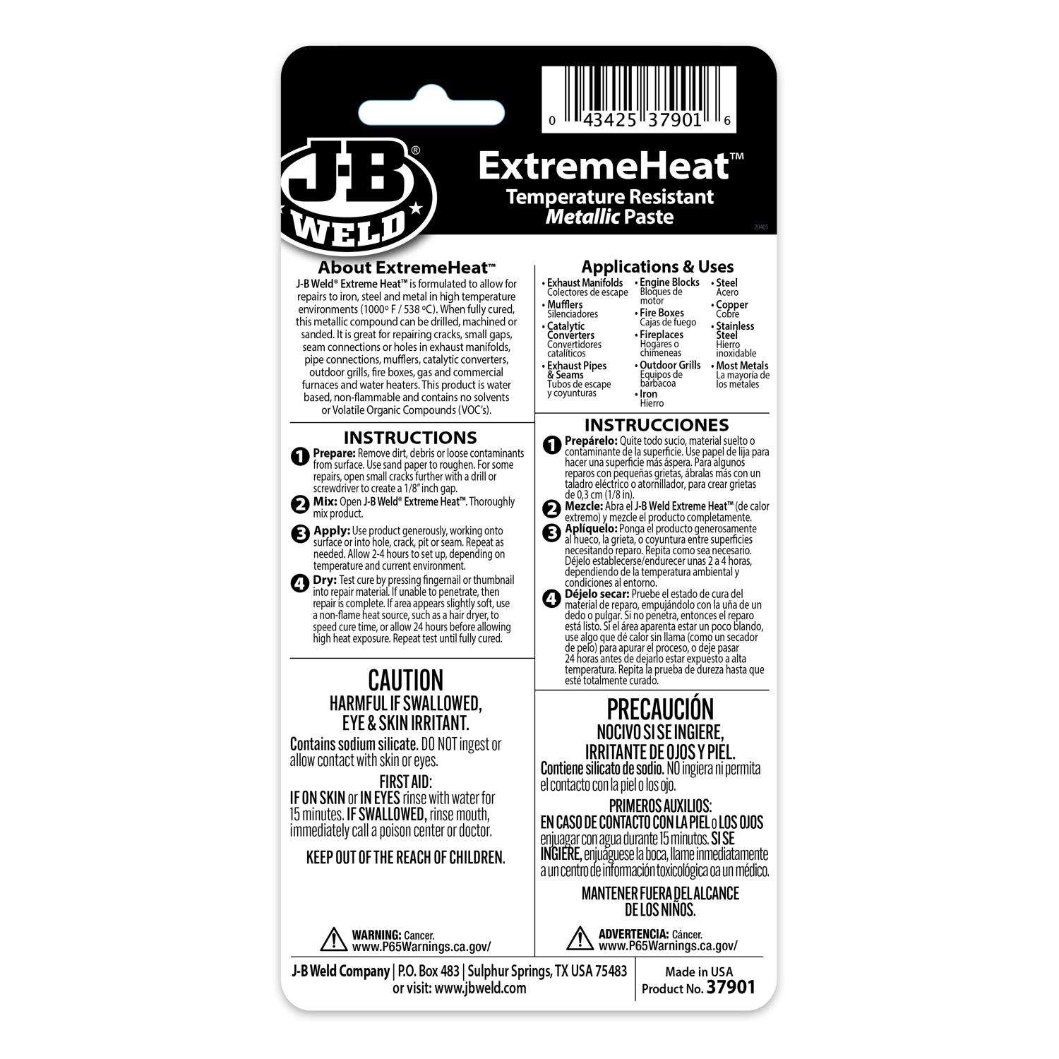 J-B Weld ExtremeHeat High Strength Automotive Adhesive Paste