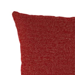 Jordan Manufacturing Red Polyester Throw Pillow 4 in. H X 18 in. W X 18 in. L