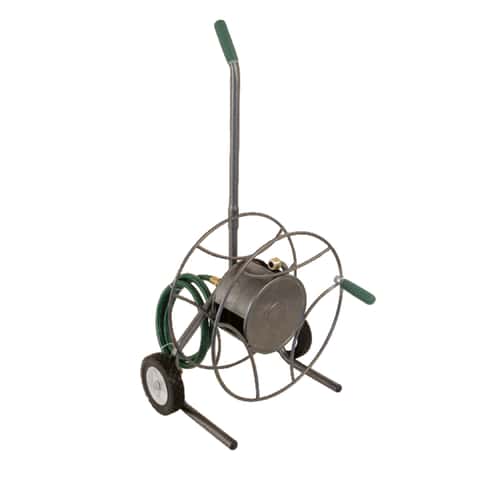 Lewis 100 ft. Silver Wall Mounted Hose Reel