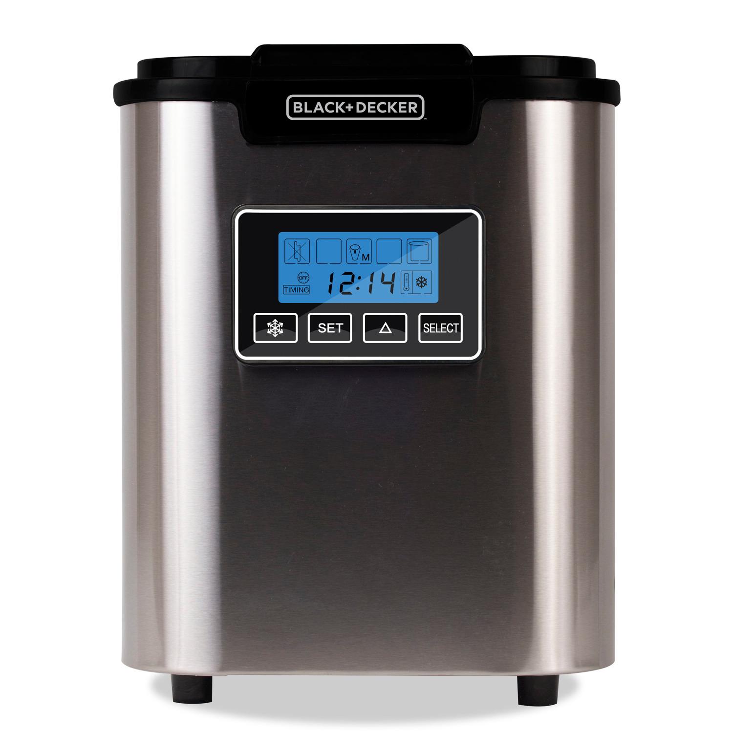 Black+Decker Stainless Steel ABS Plastic/Stainless Steel Countertop Cube Ice Maker 1.76 oz Sansujyuku sansujyuku.com