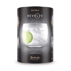 Final Touch Revolve Clear Crystal Drinking Glass