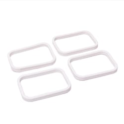 SpoutTrim 2 in. H X 4 in. W X 3 in. L White Plastic A Gutter End Cap