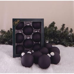 Christmas By Krebs Ebony Velvet Ball Indoor Christmas Decor 2-5/8 in.