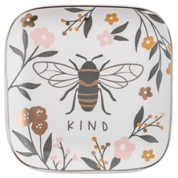 Karma Flora .30 in. H X 4.5 in. W X 4.5 in. L Multicolored Ceramic Trinket Tray