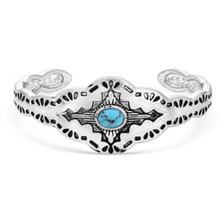 Montana Silversmiths Women's Montana Skies TQ Cuff Silver/Turquoise Bracelet One Size Fits Most