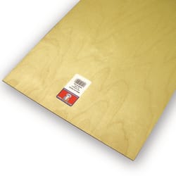 Midwest Products 1/8 in. X 12 in. W X 24 ft. L Plywood Sheet #2/BTR Premium Grade