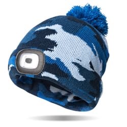 Night Scope Kids Hide & Seek Rechargeable LED Beanie Blue One Size Fits Most