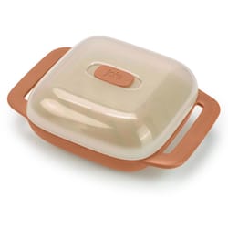 Joie Clear/Brown Plastic Microwave Potato Cooker