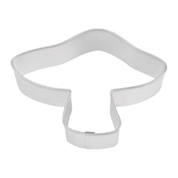 R&M International 4 in. W X 3 in. L Mushroom Cookie Cutter Silver 1 pc