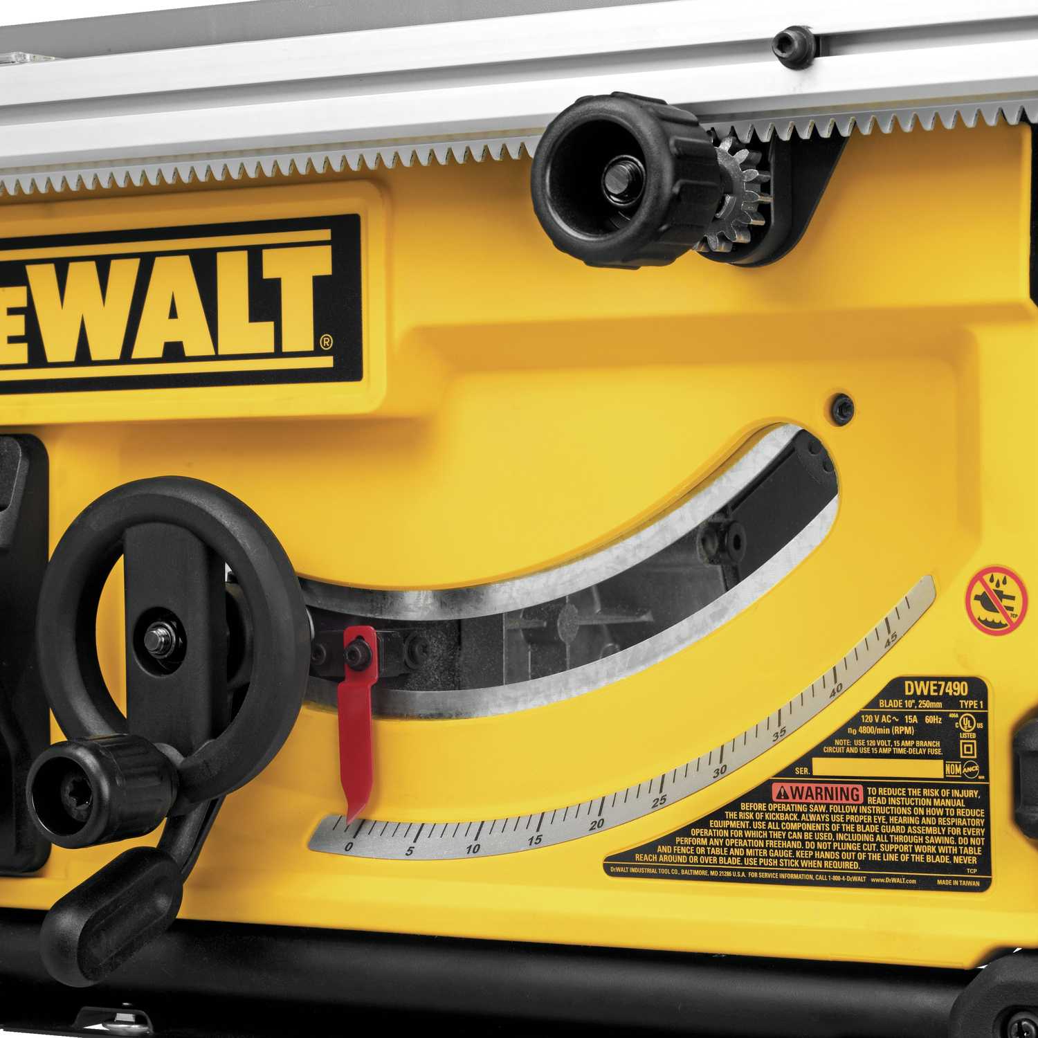 Dewalt Job Site 10 In Corded Table Saw 15 Amps 4800 Rpm