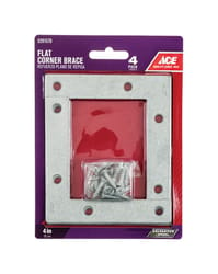 Ace 4 in. H X 4.75 in. W X 4 in. D Steel Flat Corner Brace