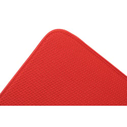 Envision Home 18 in. L X 16 in. W X 0.25 in. H Red Microfiber Drying Mat