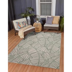 Linon Home Decor 5 ft. W X 7 ft. L Green/Ivory Chanda Polyester Accent Rug