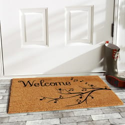 Home & More 1.42 W X 2.42 L Brown Melody Coir Door Mat