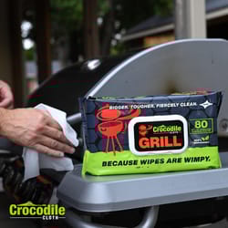 Crocodile Cloth Grill Wipes 80 wipes 3.5 in. H X 15 in. L X 10 in. W 1 pk