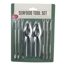 TableCraft Silver Steel/Zinc Lobster Crack and Fork Set