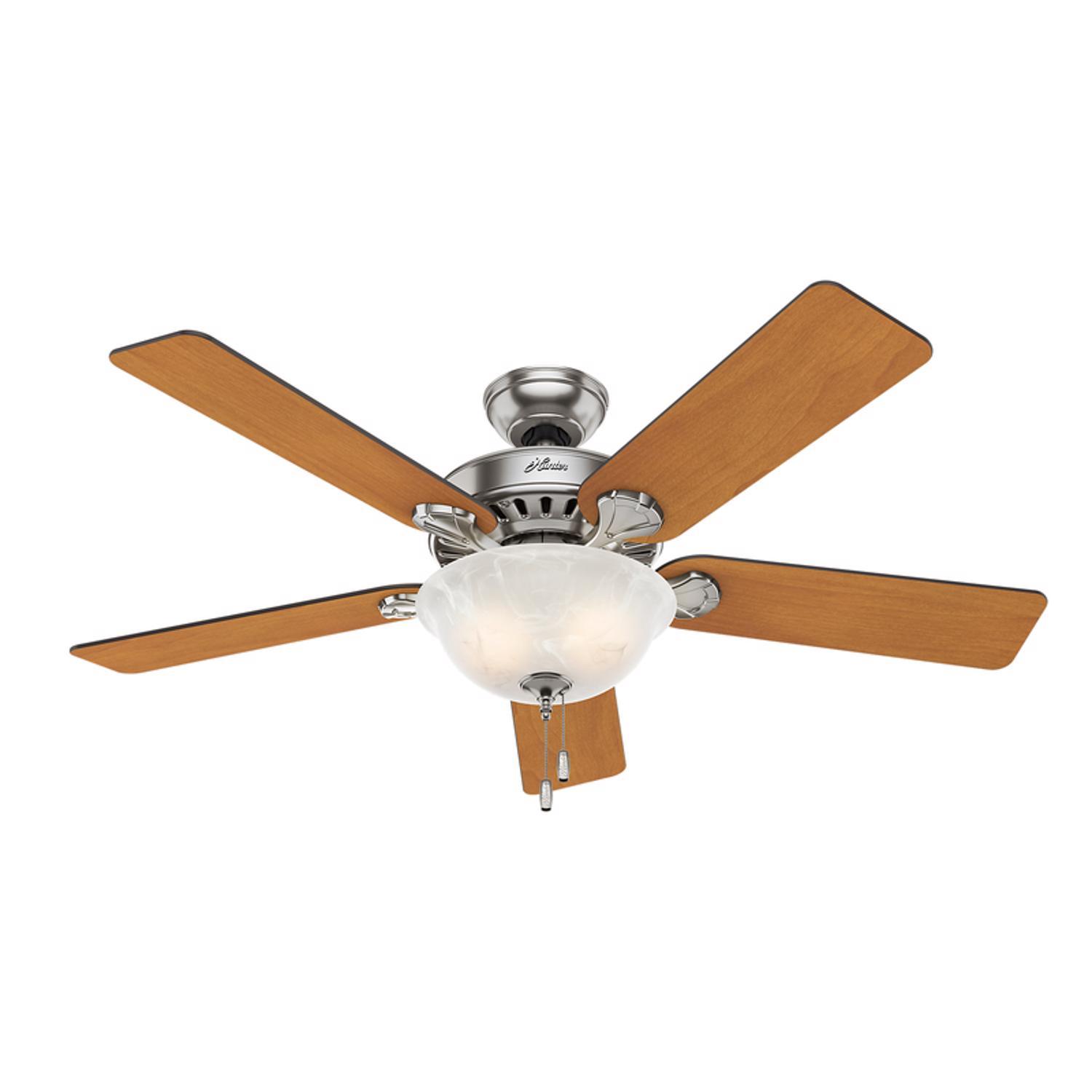 Hunter Pros Best 52 in. Brushed Nickel LED Indoor Ceiling Fan