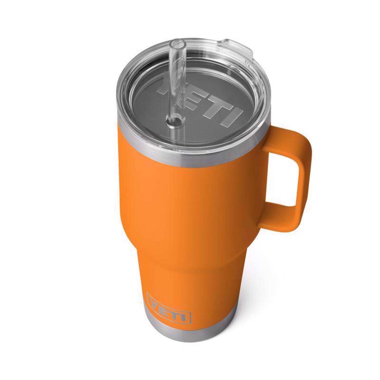 YETI Rambler 35 oz King Crab Orange BPA Free Straw Mug Mfr