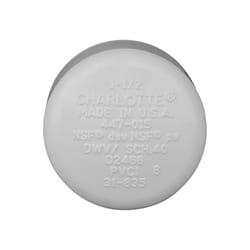 Charlotte Pipe Schedule 40 1-1/2 in. Slip PVC Cap 1 pk