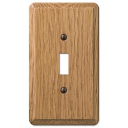 Amerelle Contemporary Brown 1 gang Wood Toggle Wall Plate 1 pk