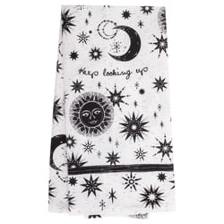 Karma Boho Black and White Cotton Celestial Tea Towel 1 pk