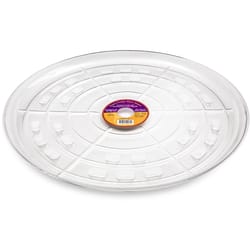 Down Under 21 in. D Plastic Plant Saucer Clear