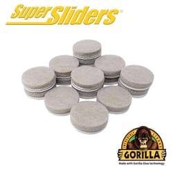 Super Sliders Gorilla Beige 1 in. Adhesive Felt Sliders 16 pk