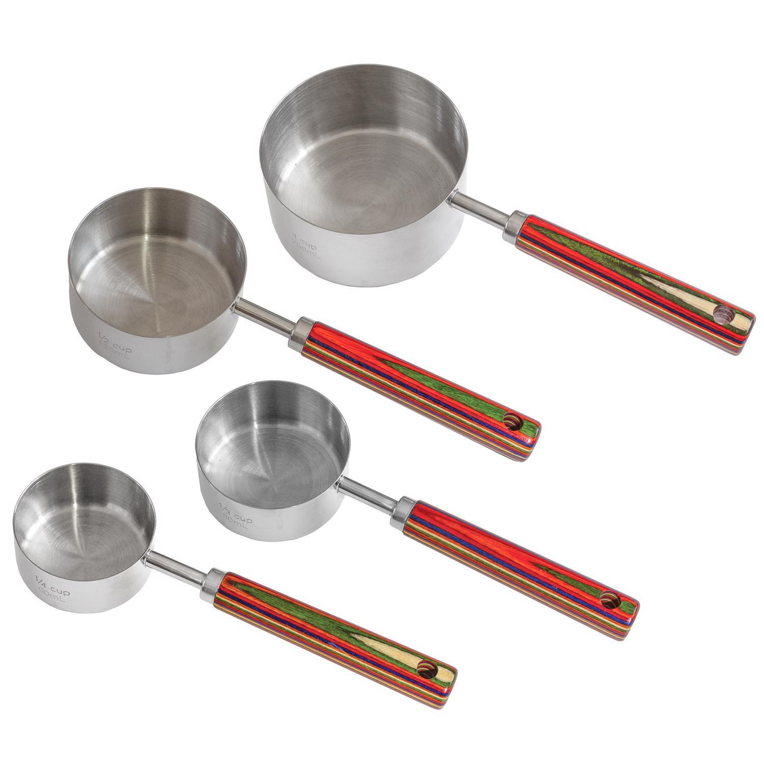 Totally Bamboo Baltique Marrakesh Stainless Steel Multicolored Measuring Cup Set Sansujyuku sansujyuku.com