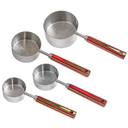Totally Bamboo Baltique Marrakesh Stainless Steel Multicolored Measuring Cup Set