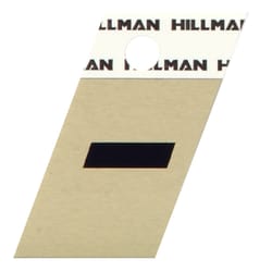 Hillman 1.5 in. Reflective Black Metal Self-Adhesive Special Character Hyphen 1 pc