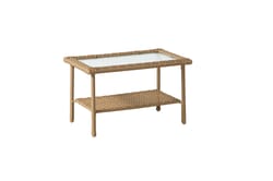 Living Accents Palmaro Tan Square Glass Coffee Table